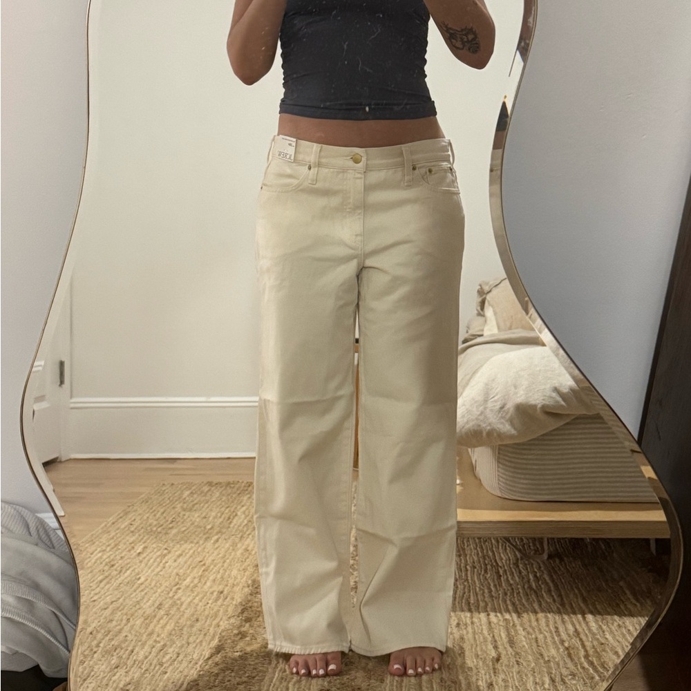 J. Crew Low Rise Ecru Jeans